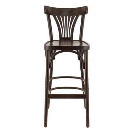 Tabouret de bar PALMA BST H75 d'intérieur - Bois brun foncé