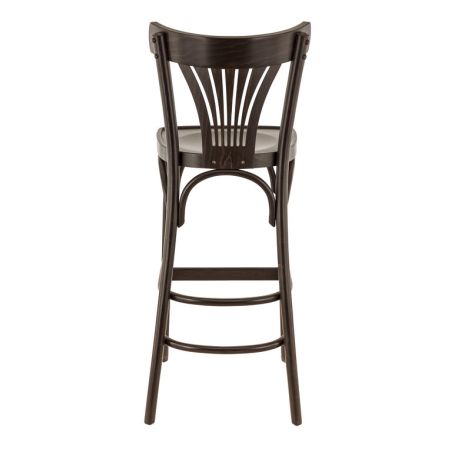 Tabouret de bar PALMA BST H75 d'intérieur - Bois brun foncé