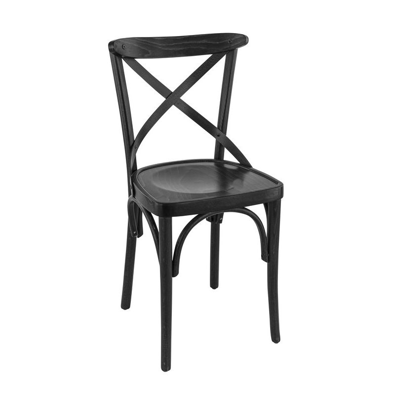 Chaise bistro SOFIA H47 d'intérieur - Bois noir