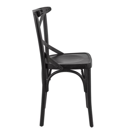 Chaise bistro SOFIA H47 d'intérieur - Bois noir