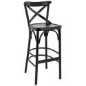 Tabouret de bar SOFIA H76 d'intérieur - Bois noir