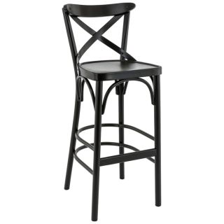 Tabouret de bar SOFIA H76 d'intérieur - Bois noir