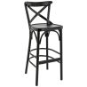 Tabouret de bar SOFIA H76 d'intérieur - Bois noir