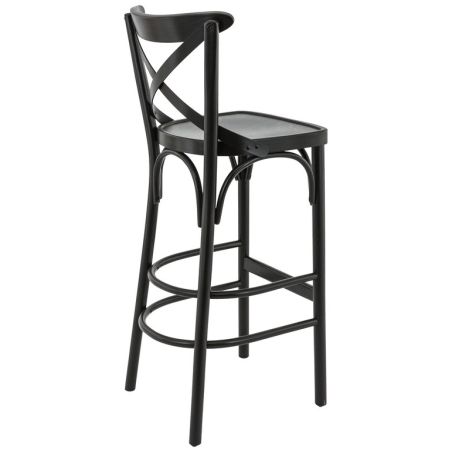 Tabouret de bar SOFIA H76 d'intérieur - Bois noir