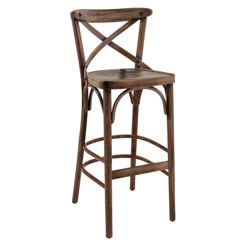 Tabouret de bar SOFIA H76 d'intérieur - Bois french patina