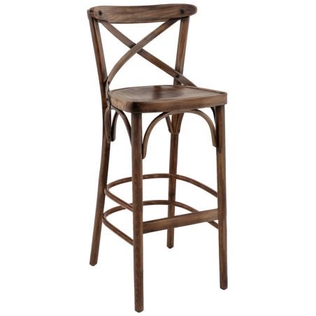 Tabouret de bar SOFIA H76 d'intérieur - Bois french patina