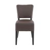 Chaise de restaurant FLORIANE II H50 d'intérieur - Bois teinte wengé, similicuir PU chocolat