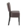 Chaise de restaurant FLORIANE II H50 d'intérieur - Bois teinte wengé, similicuir PU chocolat