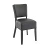 Chaise de restaurant FLORIANE II H50 d'intérieur - Bois teinte wengé, similicuir PU noir