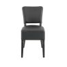 Chaise de restaurant FLORIANE II H50 d'intérieur - Bois teinte wengé, similicuir PU noir