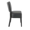 Chaise de restaurant FLORIANE II H50 d'intérieur - Bois teinte wengé, similicuir PU noir