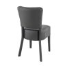 Chaise de restaurant FLORIANE II H50 d'intérieur - Bois teinte wengé, similicuir PU noir