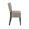 Chaise de restaurant FLORIANE II H50 d'intérieur - Bois teinte wengé, similicuir PU taupe
