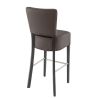 Tabouret de bar FLORIANE BST II H78 d'intérieur - Bois teinte wengé, PU - métal chocolat