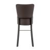 Tabouret de bar FLORIANE BST II H78 d'intérieur - Bois teinte wengé, PU - métal chocolat