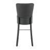 Tabouret de bar FLORIANE BST II H78 d'intérieur - Bois teinte wengé, PU - métal noir