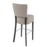Tabouret de bar FLORIANE BST II H78 d'intérieur - Bois teinte wengé, PU - métal taupe