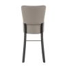 Tabouret de bar FLORIANE BST II H78 d'intérieur - Bois teinte wengé, PU - métal taupe