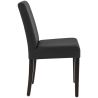 Chaise de restaurant CLINTON H50 d'intérieur - Bois teinte wengé, similicuir PU noir