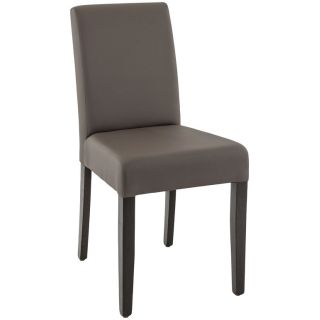Chaise de restaurant CLINTON H50 d'intérieur - Bois teinte wengé, similicuir PU pepper