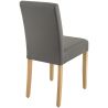 Chaise de restaurant CLINTON H50 d'intérieur - Bois naturel, similicuir PU elephant