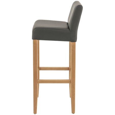 Tabouret de bar CLINTON H81 d'intérieur - Bois naturel, PU - métal elephant