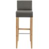 Tabouret de bar CLINTON H81 d'intérieur - Bois naturel, PU - métal elephant