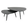 Table de restaurant MARYNE d'intérieur - Bois, métal marbre noir
