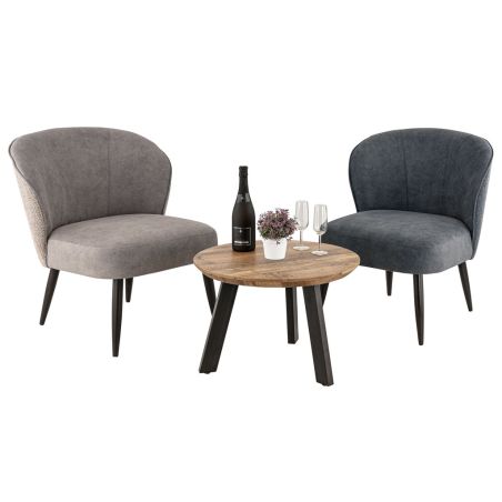 Table de restaurant JOLYNE d'intérieur - Bois, métal noir