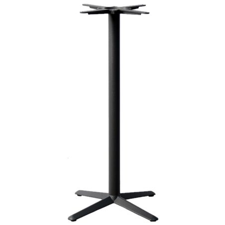 Pied de table de restaurant GALLIA 4 BAR H108 d'intérieur - Fonte d'acier, noir