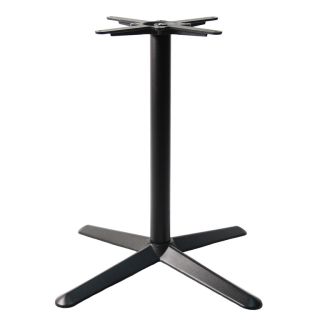 Pied de table de restaurant GALLIA 4 XL H73 d'intérieur - Fonte d'acier, noir