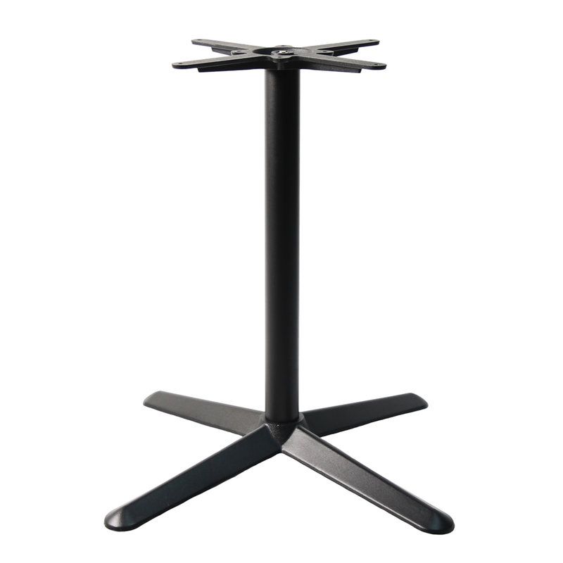 Pied de table de restaurant GALLIA 4 XL H73 d'intérieur - Fonte d'acier, noir