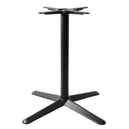 Pied de table de restaurant GALLIA 4 XL H73 d'intérieur - Fonte d'acier, noir