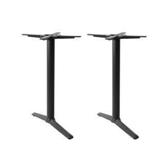 Pied de table de restaurant GALLIA DOUBLE H73 d'intérieur - Fonte d'acier, noir