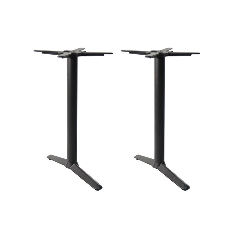 Pied de table de restaurant GALLIA DOUBLE H73 d'intérieur - Fonte d'acier, noir