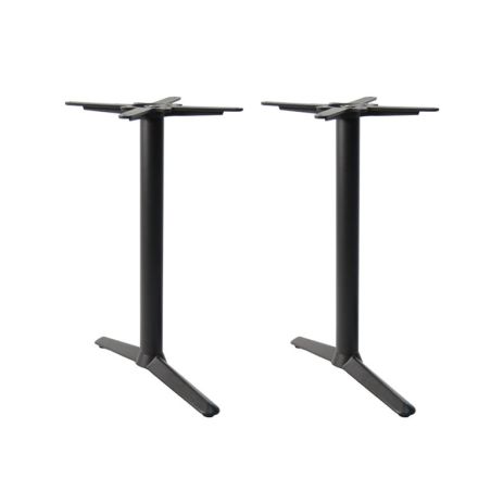 Pied de table de restaurant GALLIA DOUBLE H73 d'intérieur - Fonte d'acier, noir