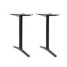 Pied de table de restaurant GALLIA DOUBLE H73 d'intérieur - Fonte d'acier, noir