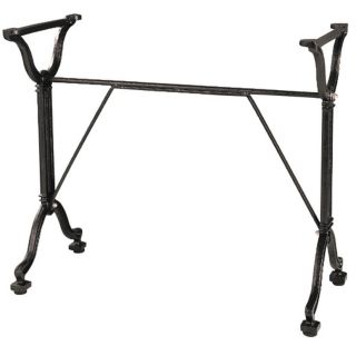 Pied de table de restaurant RETRO LARGE H71 d'intérieur - Fonte d'acier, noir