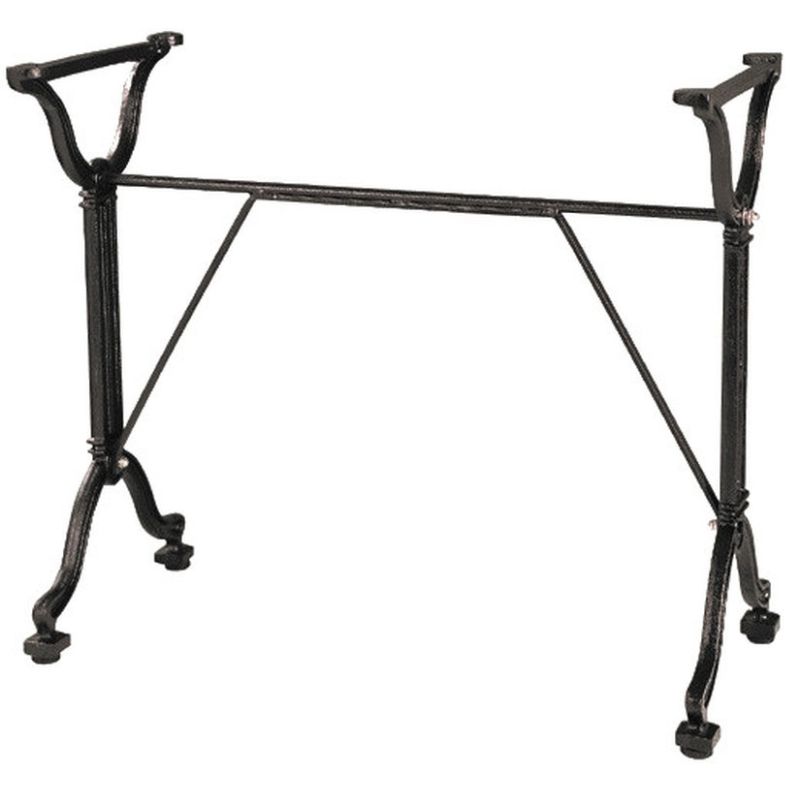 Pied de table de restaurant RETRO LARGE H71 d'intérieur - Fonte d'acier, noir
