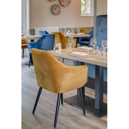 Pied de table de restaurant PRATO 16 H73 d'intérieur - Fonte d'acier, noir