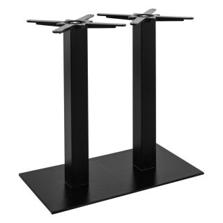 Pied de table de restaurant PRATO 30 DOUBLE H73 d'intérieur - Fonte d'acier, noir