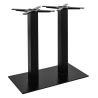 Pied de table de restaurant PRATO 30 DOUBLE H73 d'intérieur - Fonte d'acier, noir