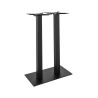 Pied de table de restaurant PRATO 30 DOUBLE BAR H108 d'intérieur - Fonte d'acier, noir