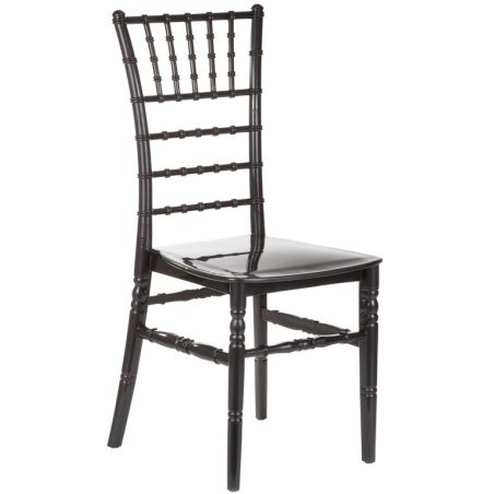 Chaise de restaurant TIFFANY H47 empilable - Polypropylène noir