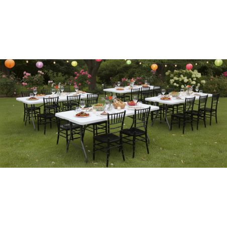 Chaise de restaurant TIFFANY H47 empilable - Polypropylène noir