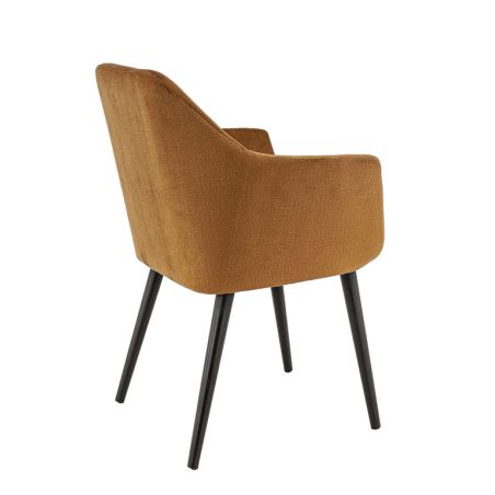 Coussin d'assise pour chaise ALFONSE (sans structure) d'intérieur - Bois, tissu 100% PES gold