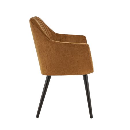 Coussin d'assise pour chaise ALFONSE (sans structure) d'intérieur - Bois, tissu 100% PES gold