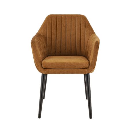 Coussin d'assise pour chaise ALFONSE (sans structure) d'intérieur - Bois, tissu 100% PES gold