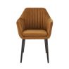 Coussin d'assise pour chaise ALFONSE (sans structure) d'intérieur - Bois, tissu 100% PES gold
