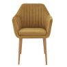 Coussin d'assise pour chaise ALFONSE (sans structure) d'intérieur - Bois, tissu 100% PES gold